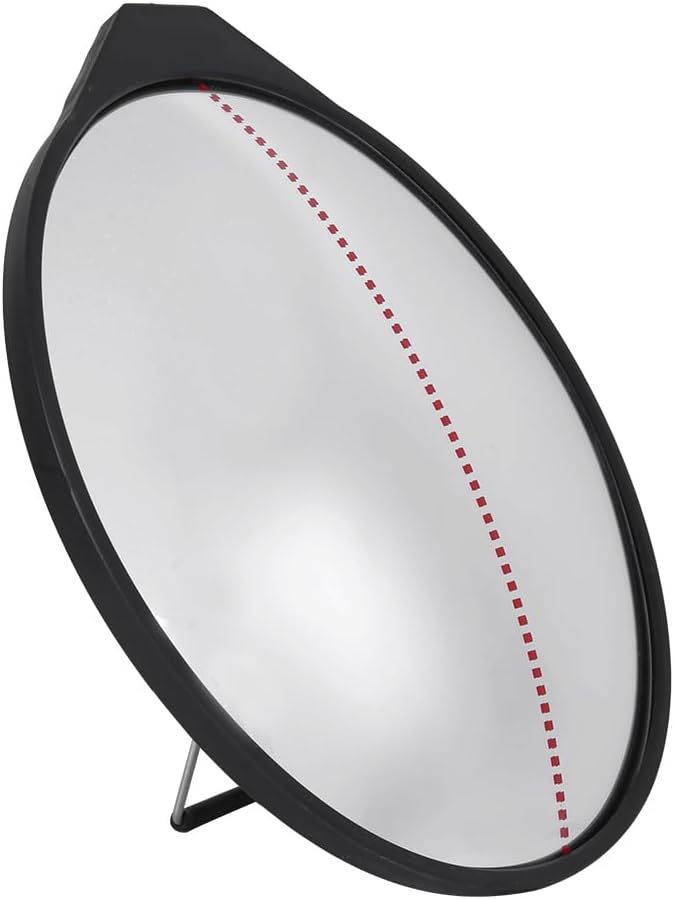 Tbest Training Mirror Wide Angle Convex Full Swing Putting Aid Tool with Adjustable Tilt for Golfers Acrylic ABS Plastic Stainless Steel 27x28cm