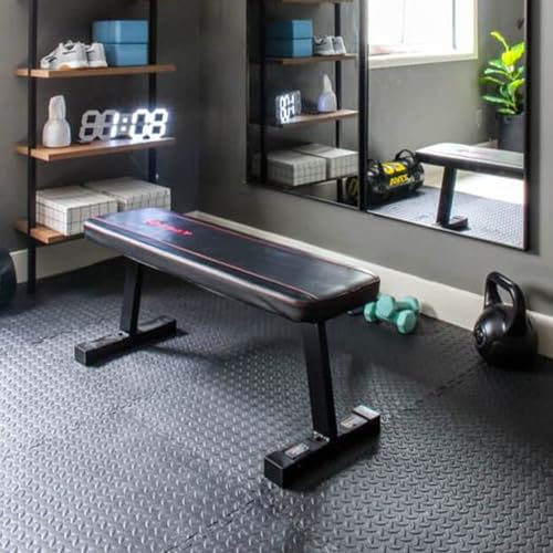 BalanceFrom 24x24 Inch EVA Interlocking Foam Exercise Tile Mat – Non-Slip Puzzle Flooring for Home Gym, Fitness Studio, or...