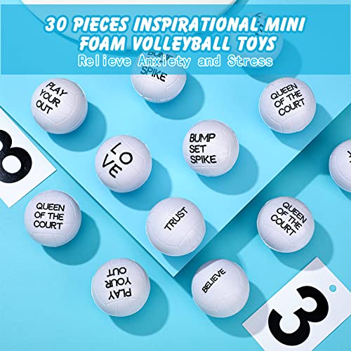 Rtteri 30 Pcs Mini Volleyball Stress Ball Team Gifts Sports Foam Mini Balls Small Volleyball Stuff Tiny Accessories for Pa...