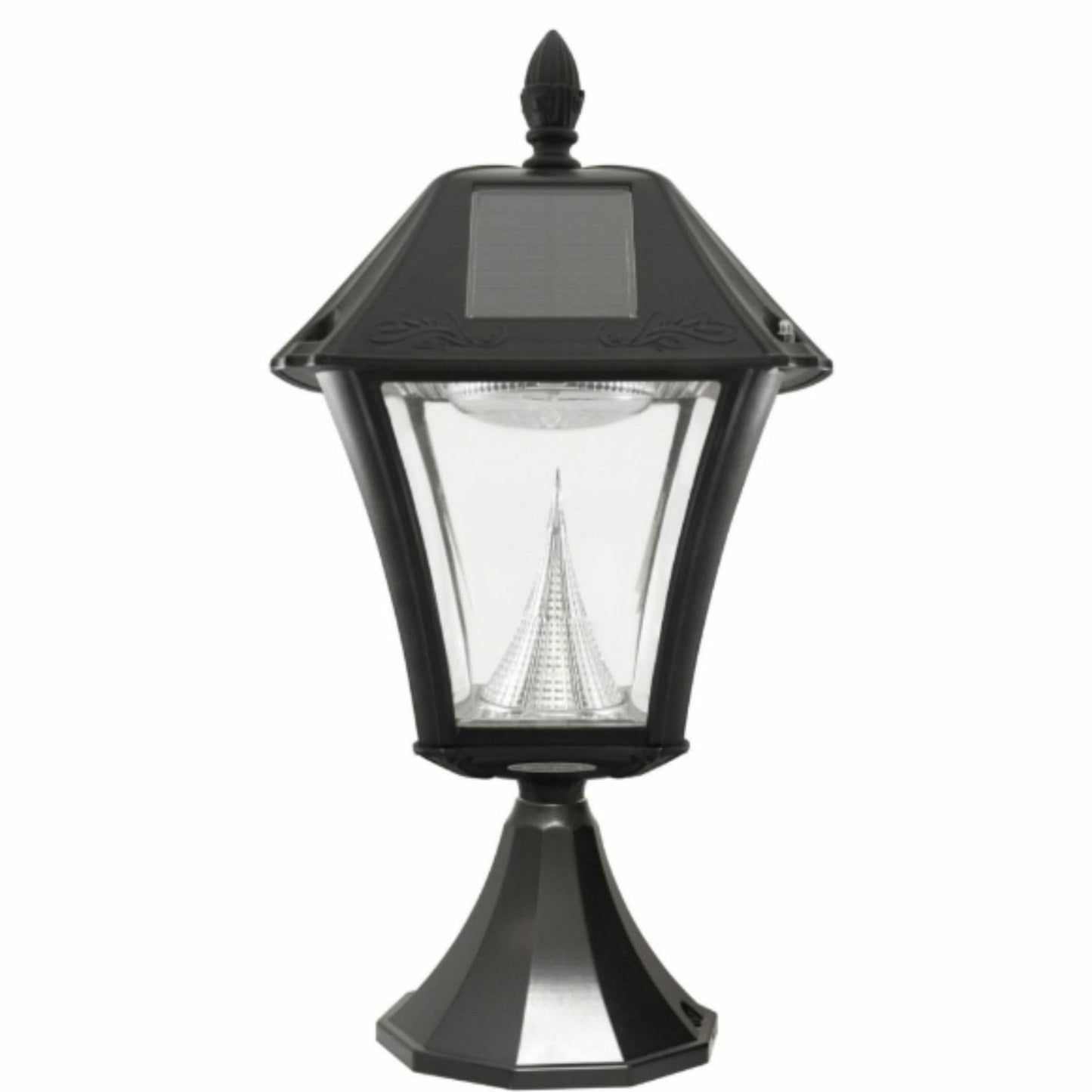 Gama Sonic Baytown II Outdoor Solar Light, Bright White LED, Lamp Only, Model GS-105FPW-BW, Black