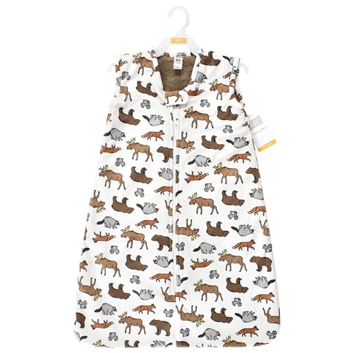 Hudson Baby Unisex Baby Long Sleeve Plush Faux Fur Sleeping Bag, Wearable Blanket