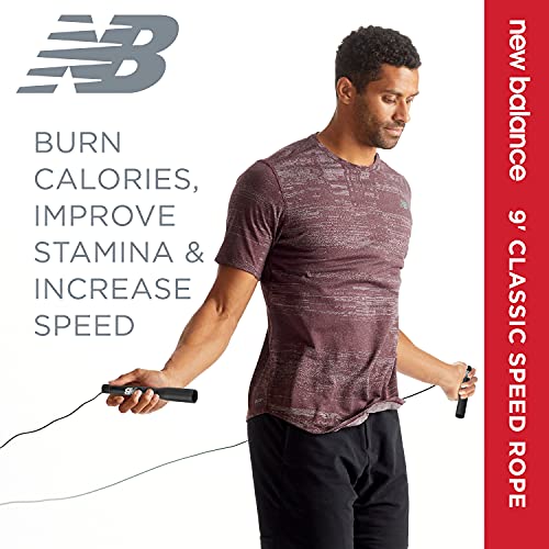 New Balance Classic Speed Rope - Jumping Rope for Fitness, Full-Body Workout - Lightweight, Tangle-Free, Portable, and Adj...