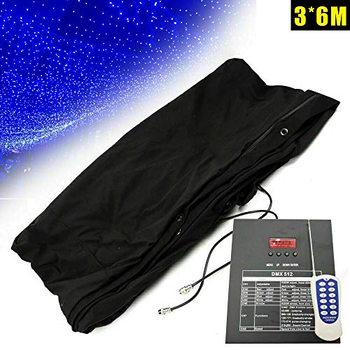 LED Lights Curtain Stage Star Light Curtain Backdrops Stage Starry Sky Cloth Background with DMX Control, for Wedding Chri...