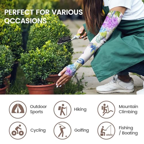 YPHCDO Gardening Sleeves Farm Sun Protection Arm Cooling Sleeves Thorn Proof Garden for Women Men with Thumb Hole