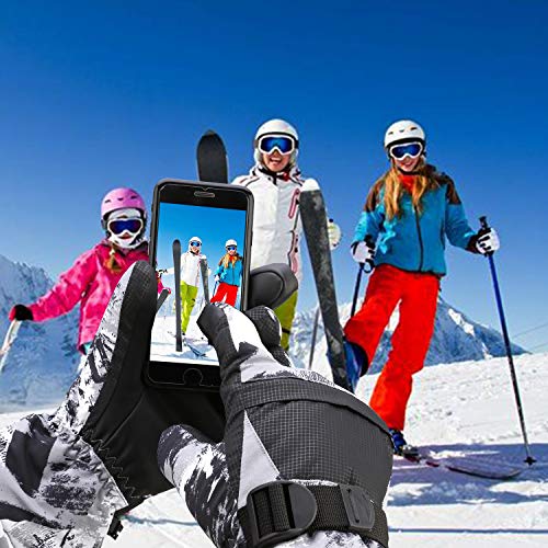 Yidomto Ski Gloves for Men Women Kids - Waterproof Thermal Winter Snow Gloves, Touchscreen Compatible for Skiing, Snowboar...