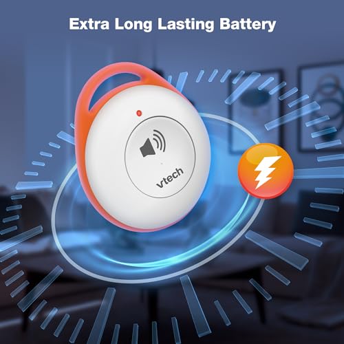 VTech SN7022 Wearable SOS Emergency Pendant – Compatible ONLY with SN5127 & SN5147 Cordless Senior Phones – Water-Resistan...