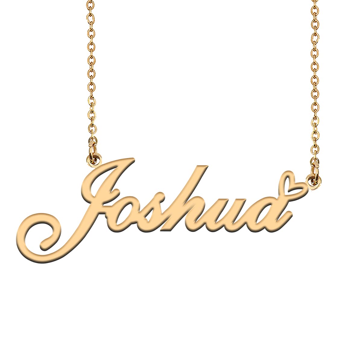 HUAN XUN Custom Initial Necklaces Gold for Women Joshua Necklace Personalized Jewelry Gifts for Mom Birthday