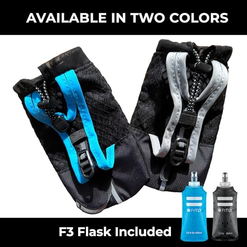 FITLY Soft Flask - Shrink As You Drink Soft Water Bottle for Hydration Pack - Folding Water Bottle Ideal for Running, Hiki...