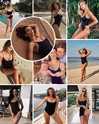Narecte Sexy One Piece Bathing Suit for Women Tummy Control High Cut One Piece Swimsuit Womens Swim Suit