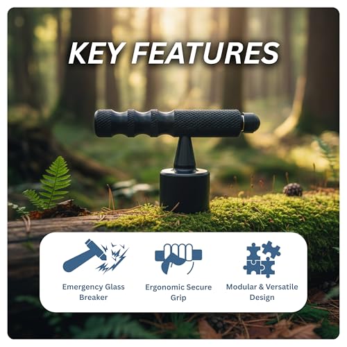 SmartstickX T-Shape Handle for Self Defense Walking Stick – Enhanced Grip, Improved Support for Long Walks, Durable & Comf...