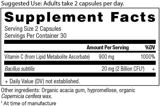 Ancient Nutrition Vitamin D Capsules, 60 Count + Vitamin C Capsules, 60 Count