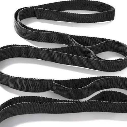Stretching Strap Yoga Strap for Home Workout, Exercise, Pilates and Gymnastics, 10 Loops Non-Elastic Stretch Bands with Ae...