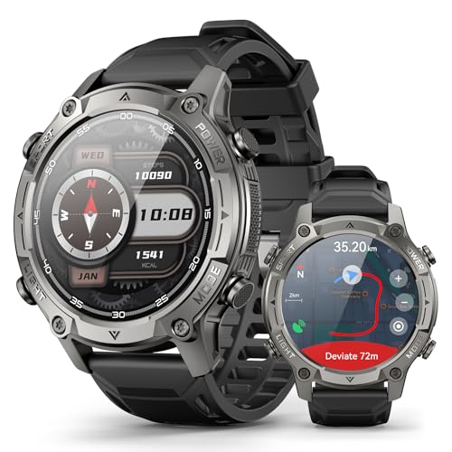 2026 AI Smart Watch with Standalone GPS & Offline Maps, 5ATM Waterproof, 1.43" AMOLED, 21-Day Battery, 178 Sports Modes, C...