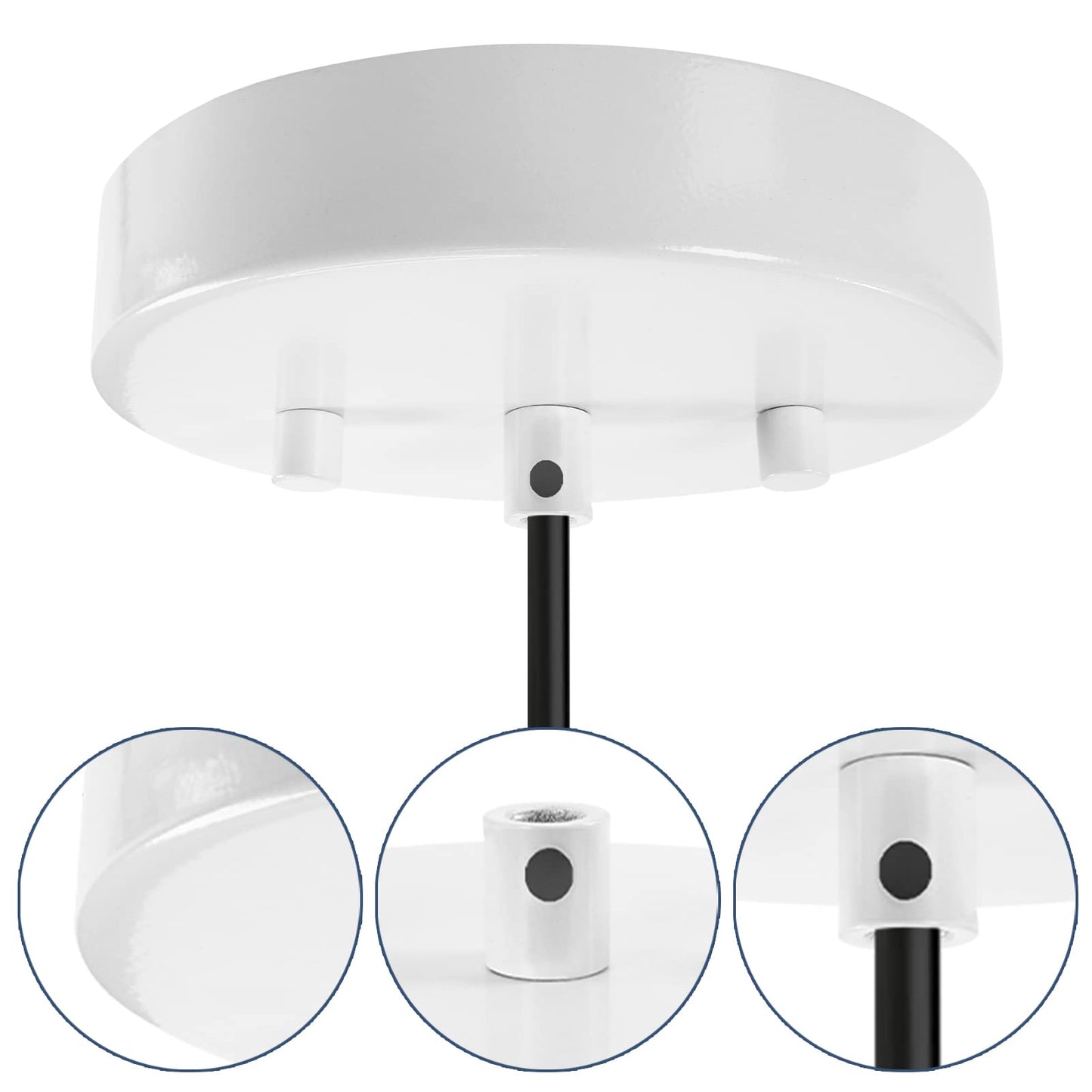 Sangle Sopffy Pendant Light Canopy Kit  4.7 Inches Ceiling Lighting Canopy Kit With All Mounting Hardware Modern Chandelier Ceiling Plate Cover For Pendant Lighting Fixtures  White (White)