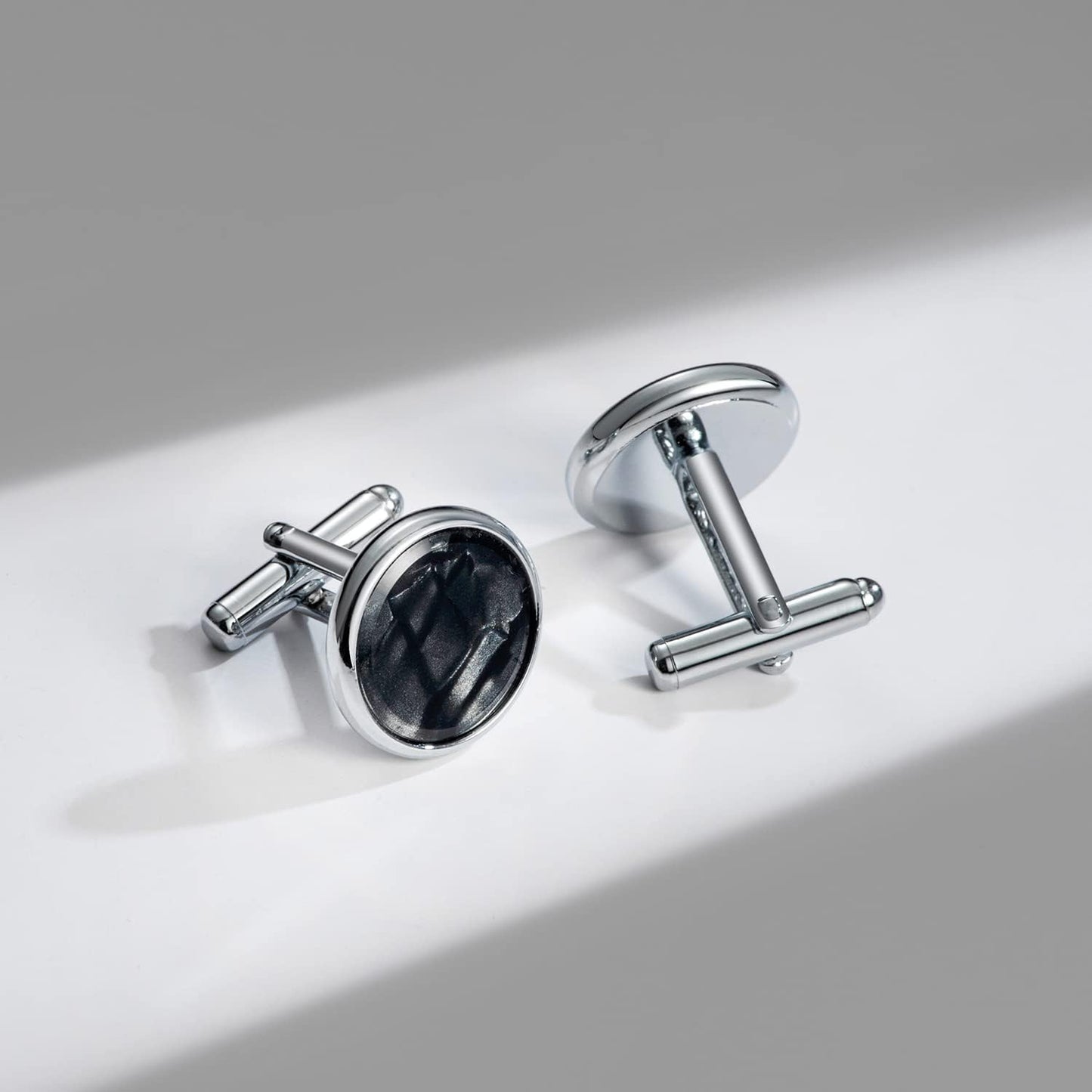 wynameleri Mens Classic Shirts Cufflink Studs, Mother-of-Pearl Tuxedo Shirt Button and Cuff Links Set, Formal Business Wedding Jewelry