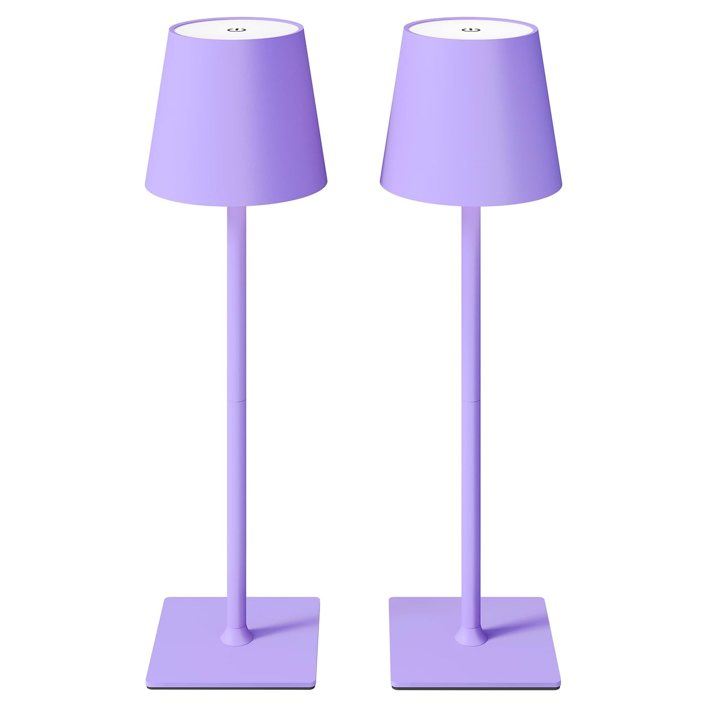 CHLORANTHUS Cordless Table Lamps, 2 Pack, Stepless Dimming, 5000mAh Battery, Purple, Model -15