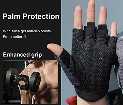 SUJAYU Gym Gloves Workout Gloves Women Men, Anti-Slip Breathable Gym Essentials Women for Weightlifting Cycling Training, ...