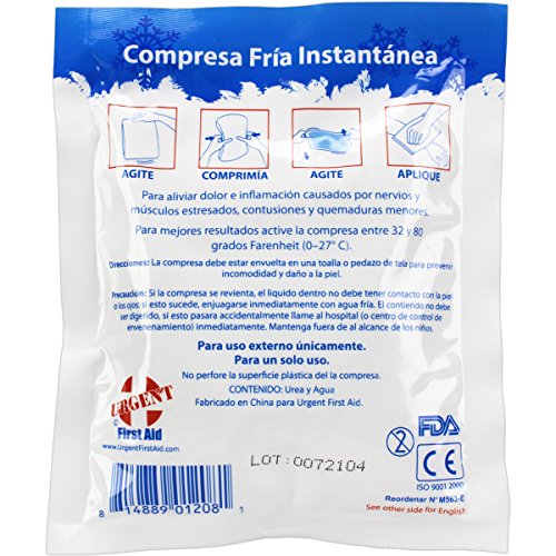 Case of 125 Instant Cold Packs, 5" x 6" (4" x 5" Cold Area) - Disposable Cold Compresses - No pre-Chilling Required for Qu...