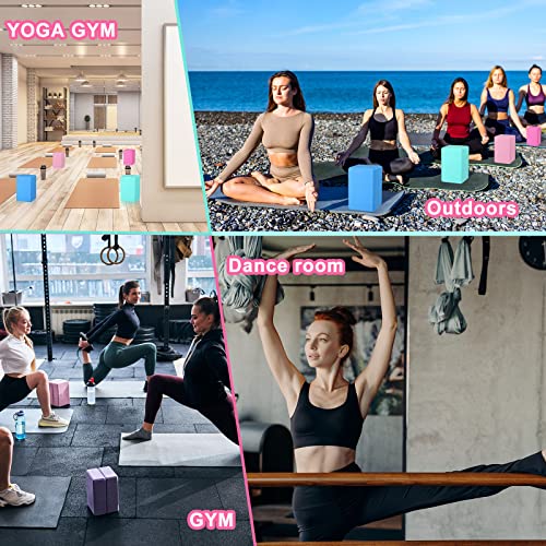 10 Pcs Yoga Blocks Bulk EVA Foam Blocks High Density Foam Brick Yoga Accessories, Improve Strength and Aid Balance and Fle...