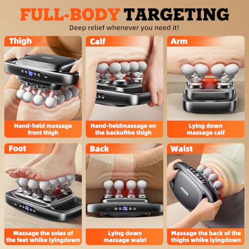 2026 New 16-Head Deep Tissue Percussion Massage Gun – Quiet Muscle Massager for Full Body, Up to 30 Intensity Levels, Cord...
