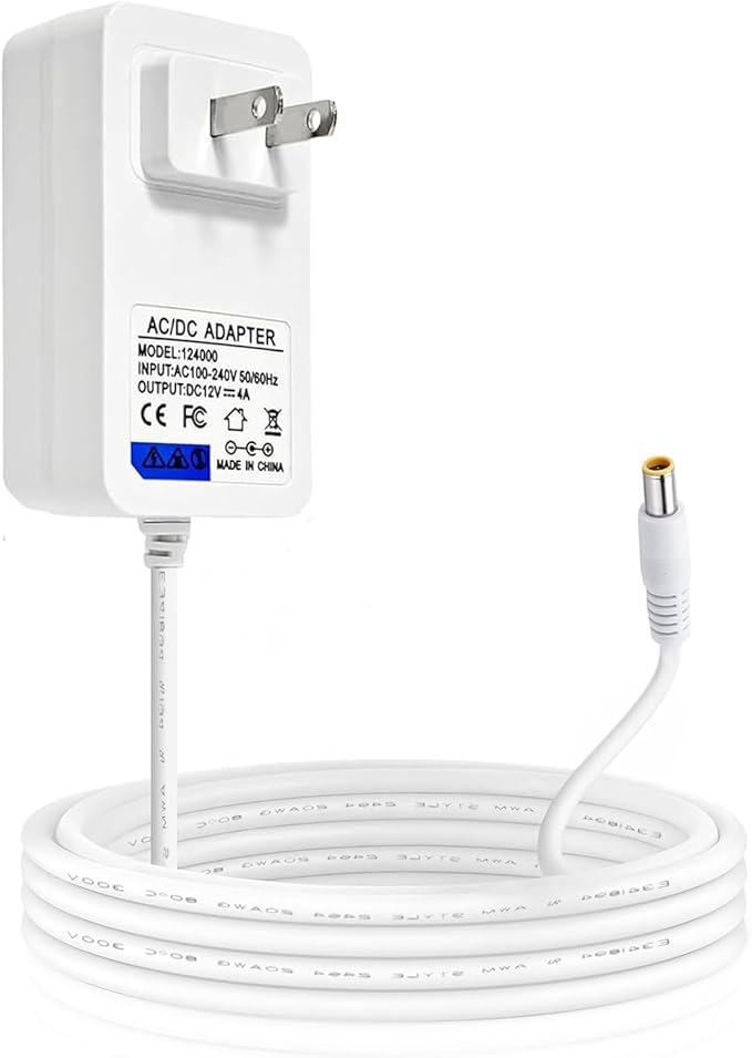 for Snoo Replacement Cord,12V 4A Snoo Power Cable S1000 Compatible with Snoo Model S1000 Happiest Baby Snoo Smart Sleeper Bassinet YLS06511F-120400 YLS06511F120400 83368703 4767SNXX100 Charger