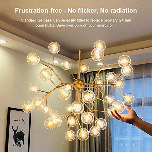 Letaclanic G4 LED Bulbs 3000K Warm White Dimmable Silicone 10-Pack
