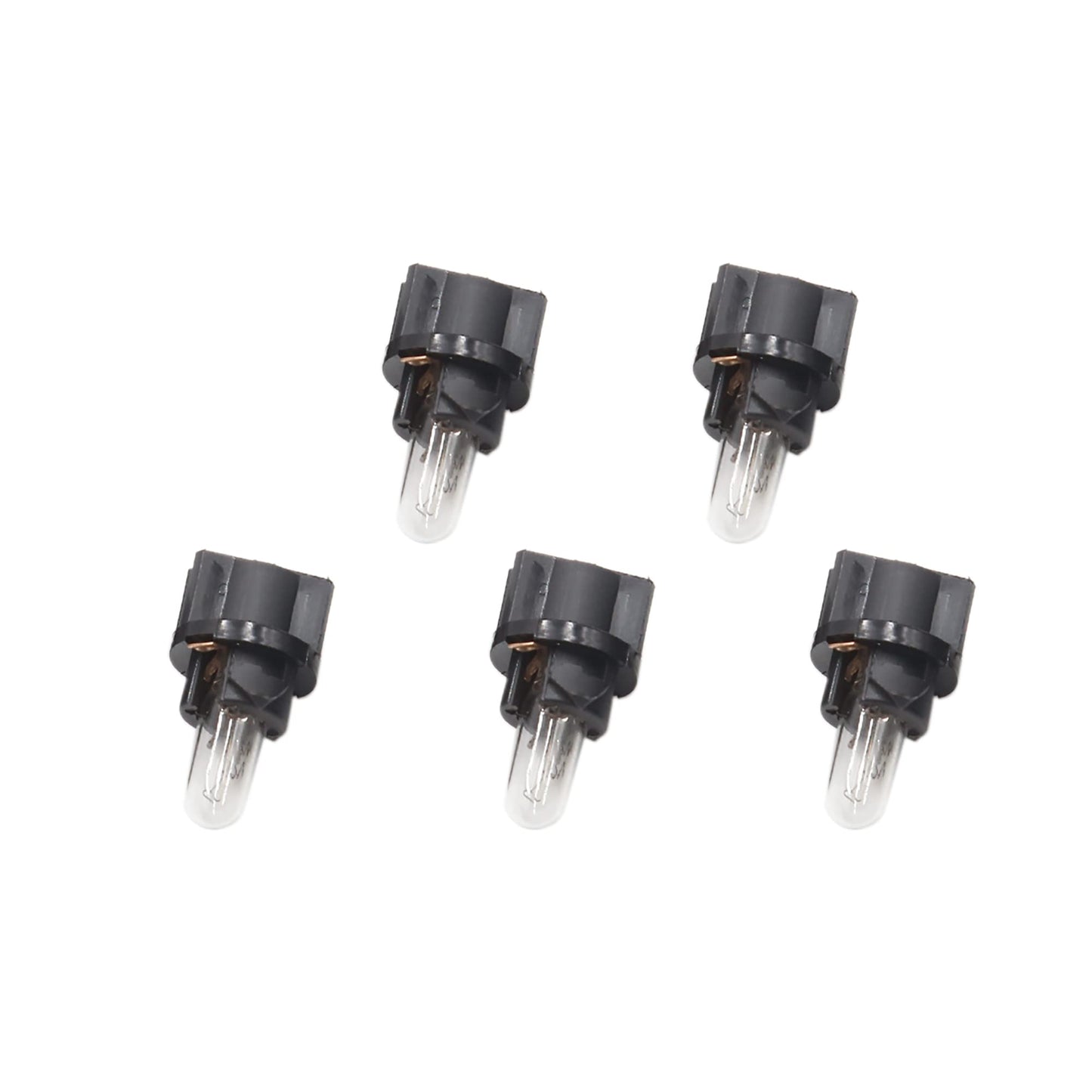 uxcell DC 12V T5-V2 Amber Dashboard Indicator Signal Light, 14 x 10 x 2 cm, Black, Plastic, Model 5841759870, 5pcs Set