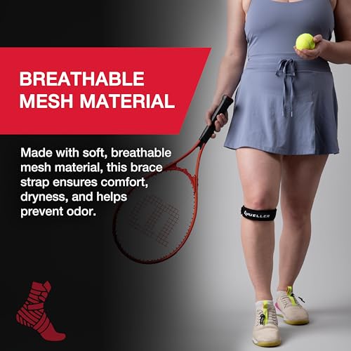 MUELLER Sports Medicine Jumper's Knee Single Strap for Men and Women, Knee Compression and Pain Relief Support, Ideal for ...