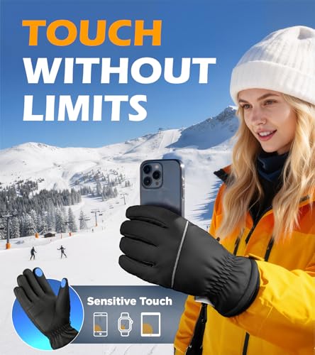 UMEWARM Winter Gloves Men Women Made with 3M Insulation, -20℉ GEANI-TEX Waterproof&Windproof Gloves for Cold Weather
