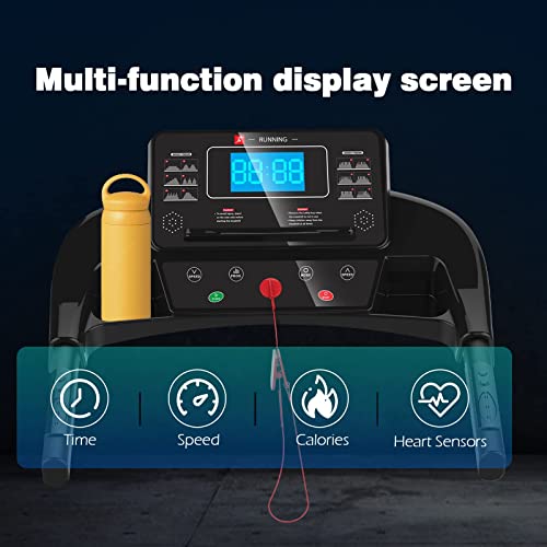 HomJoones Home Foldable Treadmill with Incline, Folding for Workout, Electric Walking Machine 15 Preset or Adjustable Prog...