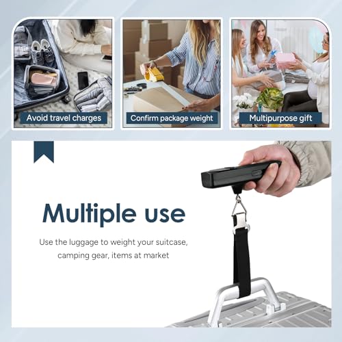 travel inspira Luggage Scale Battery-Free, Travel Essentials, Portable Handheld Digital Suitcase Weight Scale for for Trav...