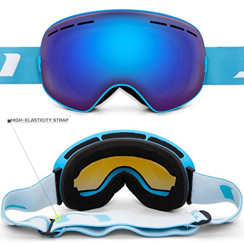 Juli Ski Goggles,Winter Snow Sports Snowboard Goggles with Anti-Fog Lens BNC