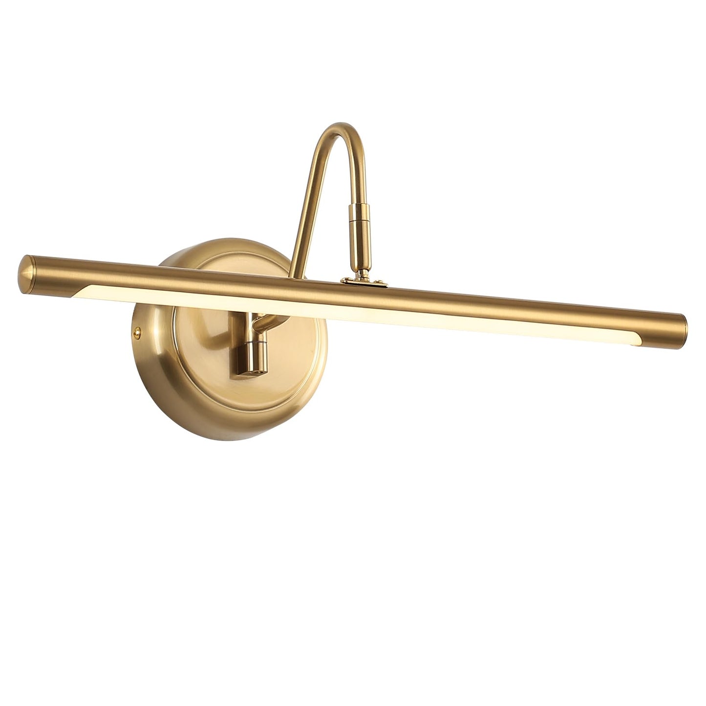 JOOSENLUX Picture Light LED Wall Lamp 16.5in Brass 9W 3000K Hardwired Swing Arm Model 7940