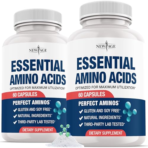 NEW AGE Amino Acid Complex – 20 Aminos with BCAAs, L-Glutamine, L-Arginine & Hyaluronic Acid – Supports Recovery, Energy, ...