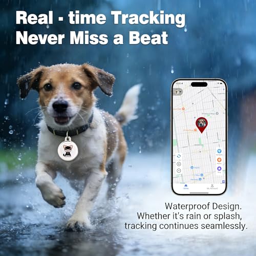 Smart GPS Tracker for Dogs|mini Easy to use Cat GPS Tracker|Waterproof and Drop-Proof|Real-time Positioning Smart Alarm pe...