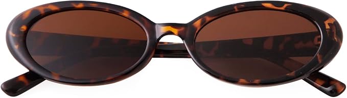 Laurinny 90s Sunglasses for Women Men Retro Small Oval Sunglasses
