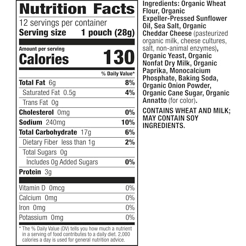 Annie's Organic Cheddar Bunnies Baked Snack Crackers, 12 oz., 12 Pouches