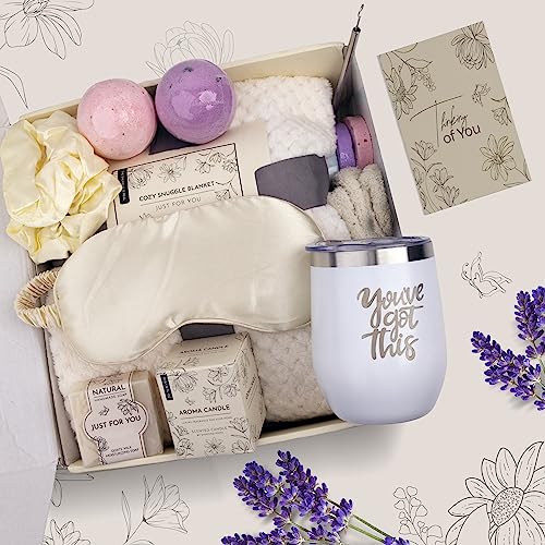 Thinking of You Valentines Day Gift Set for Her, Wife, Mom & Best Friend - Get Well Soon Gifts for Women - Relaxing Self C...