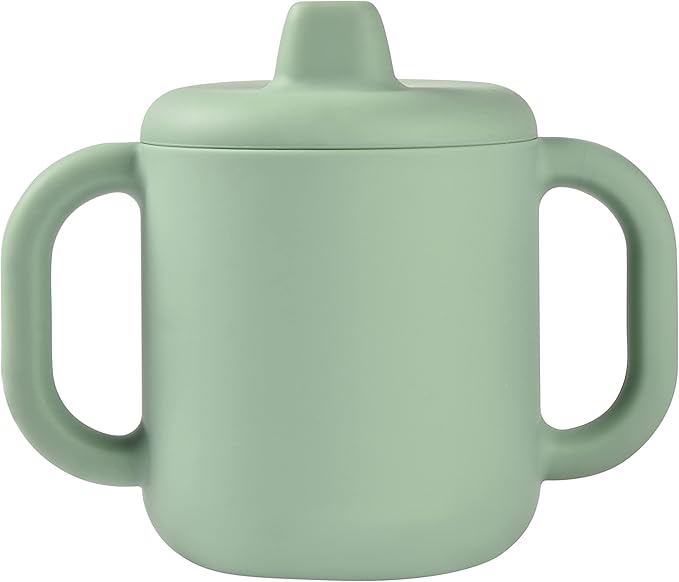 Beaba Silicone Sippy Cup, 5.5 oz, Silicone Material, Leakproof Lid, for Baby Toddler, Sage