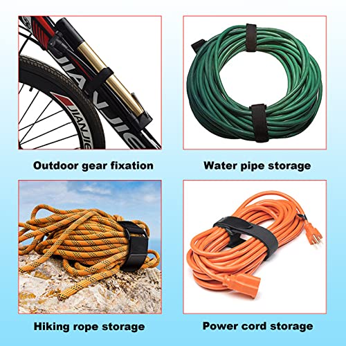 16Ft 2 inch Wide Cable Ties, Jumpso Heavy Duty Hook and Loop Straps with 15 Buckles, Adjustable Straps for Wire, Cord Wrap...