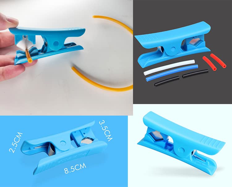 3D Printer Bowden Tube 2M, PTFE Tube Teflon Bowden Tubing with high Grade PC4-M6 & PC4-M10 Pneumatic Fittings,Tube Cutter, for 1.75mm Filament Ender 3/Ender 3 V2/Ender 3 Pro/CR 10 Series