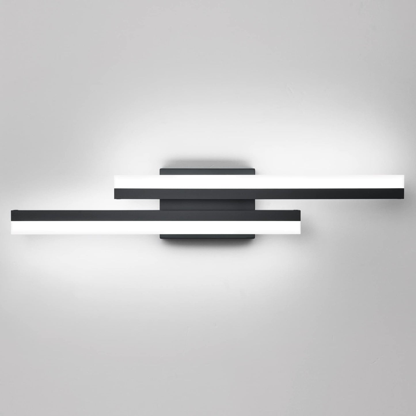 Presde 24In Dimmable Led Bathroom Vanity Light Fixture - Black Metal, Cold White 6000K, Model 6660-610Mm