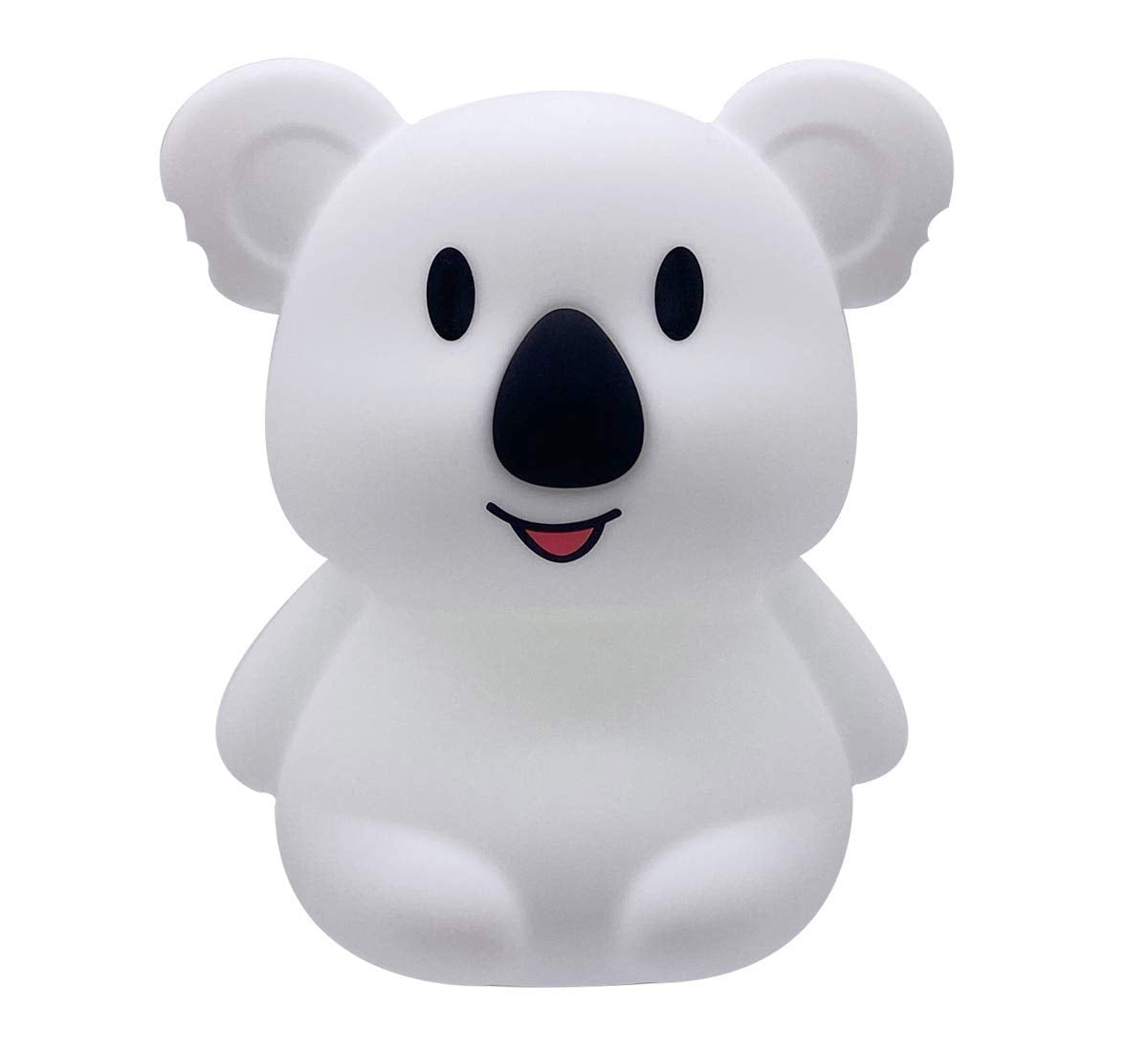Tianhaixing Koala Night Light - Rechargeable Led Bedside Lamp With Touch & Remote Control, White Silicone, Model Thx854, Changeable Rgb Colors