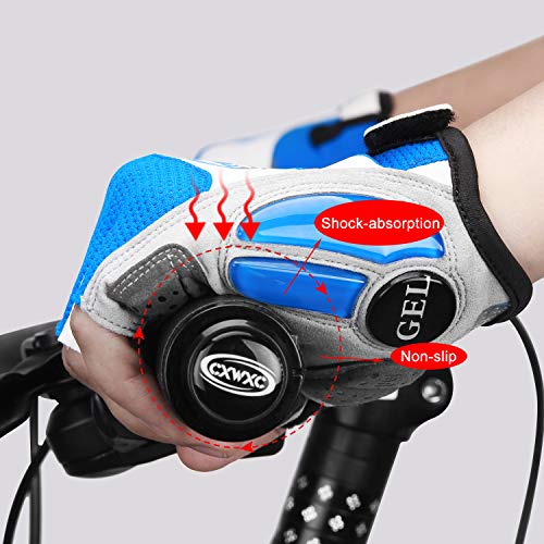 CXWXC Cycling Gloves for Men Women - Breathable Gel Road Mountain Bike Riding Gloves - Anti-Slip Bike Glove for Fitness Cy...