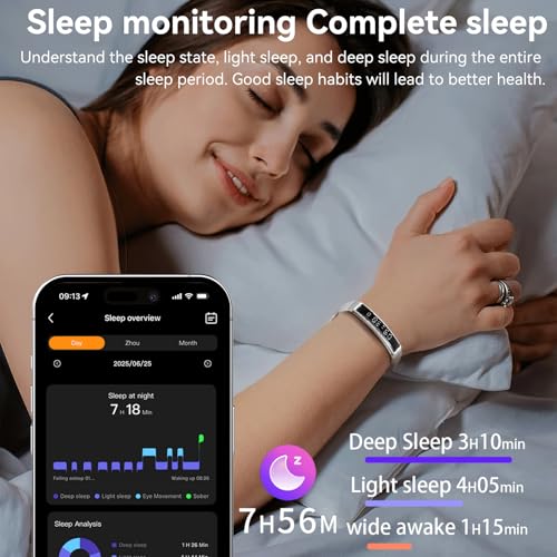 Health Smart Bracelet,Fitness Tracker with Heart Rate, Sleep Monitoring, Blood Oxygen, Step Counting for iOS and Android, ...