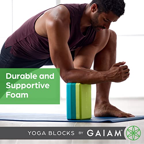 Gaiam Yoga Block - Supportive Latex-Free Eva Foam - Soft Non-Slip Surface with Beveled Edges for Yoga, Pilates, Meditation...