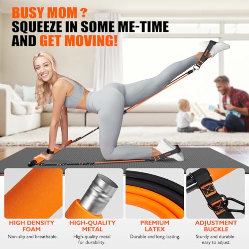 KUTIZE Pilates Bar Kit with Resistance Bands, Pilates Equipment, Multifunctional Pilates Bar for Women & Men, Pilates kit ...