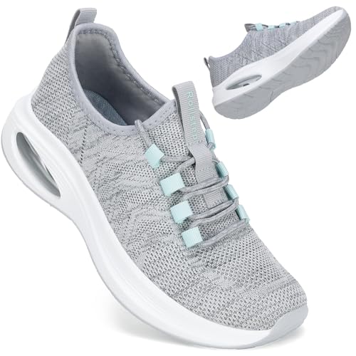 Rollstep Wide Toe Box Shoes Women Extra Wide Width Sneakers Air Cushion Road Running Shoes Ultra Light Tennis Gym Workout ...