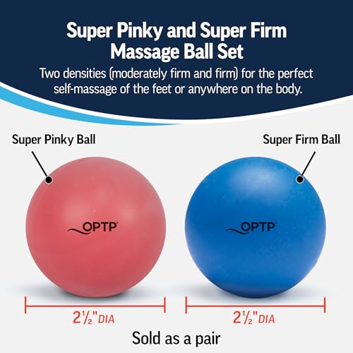 OPTP Massage Ball Set – Moderate and Firm Density Therapy Ball Set – Deep Tissue Massage Balls for Plantar Fasciitis, Sore...
