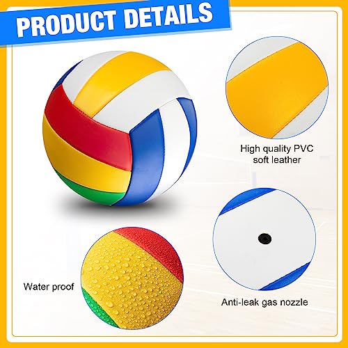 Syhood 10 Pcs Official Size 5 Volleyballs, Soft Volleyball with Pump Needle, Indoor Outdoor Volleyball for Adult Beach San...